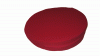 Keilkissen Rot -rund- Größe XL 38 x 10/1 cm